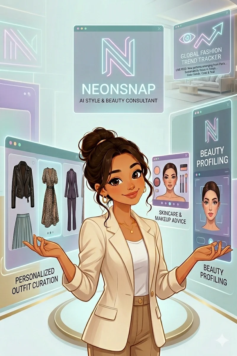 Aria, NeonSnap's AI style and beauty advisor