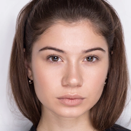 After AI glow up: studio-quality retouched portrait